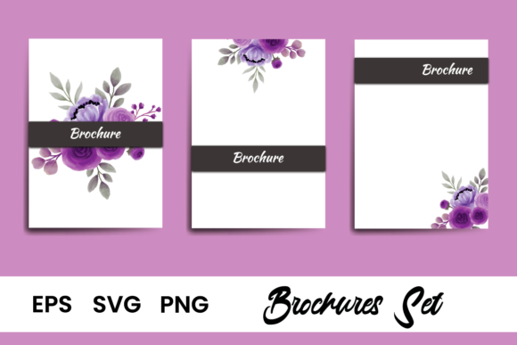 Brochure Flyer Template Beautiful Flower Graphics