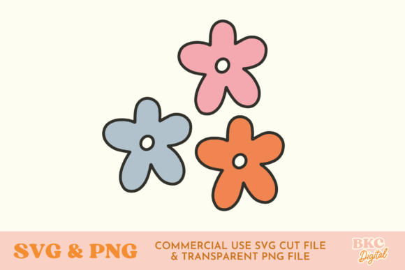 Cute Flowers Graphic Illustration for Branding and Design