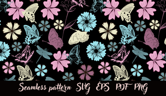 Floral Pattern Night Graphics for Modern Web Design