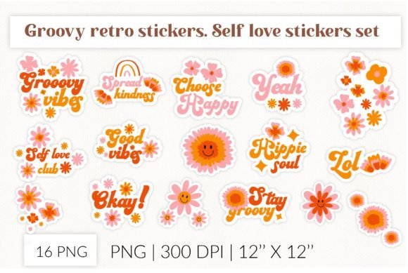 Groovy Stickers for Graphics and Crafts