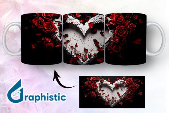 Heart Roses Valentine 3D Mug Wrap 17 Review