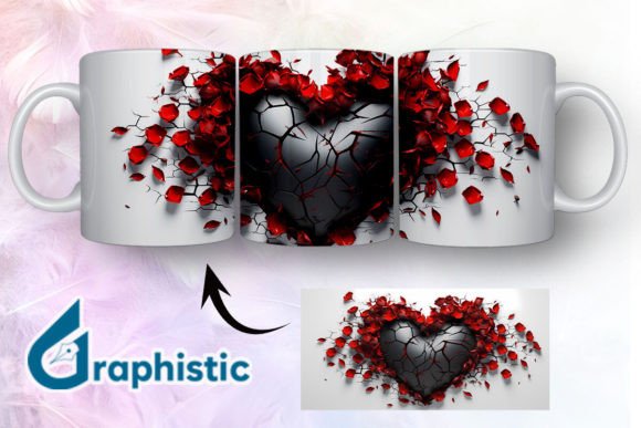 Heart Roses Valentine 3D Mug Wrap 19 Review