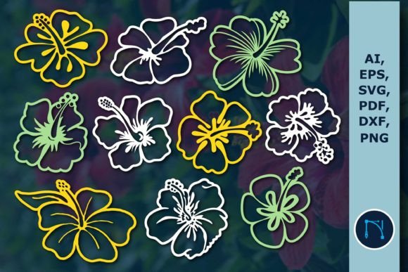 Hibiscus Flowers SVG Bundle for Laser Cutting and Creative Projects