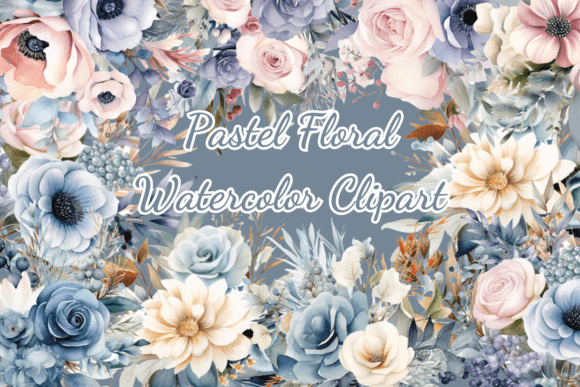 Pastel Flowers Wedding Clipart Graphics