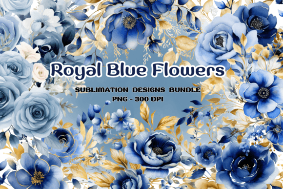 Royal Blue Flowers Graphics for Editorial and Web Use