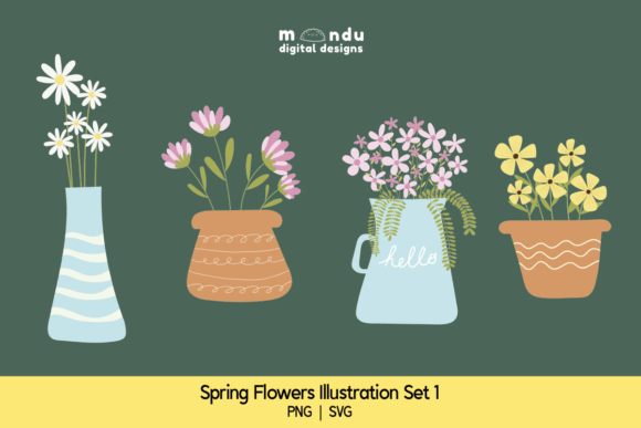 Spring Flowers Illustration Set 1: A Graphic Designer’s Take