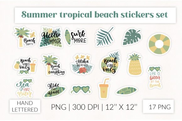 Summer Beach Graphics for Crafts