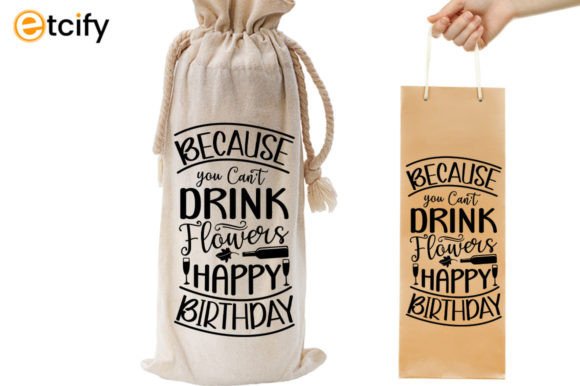 Wine Bag Graphics for Crafts